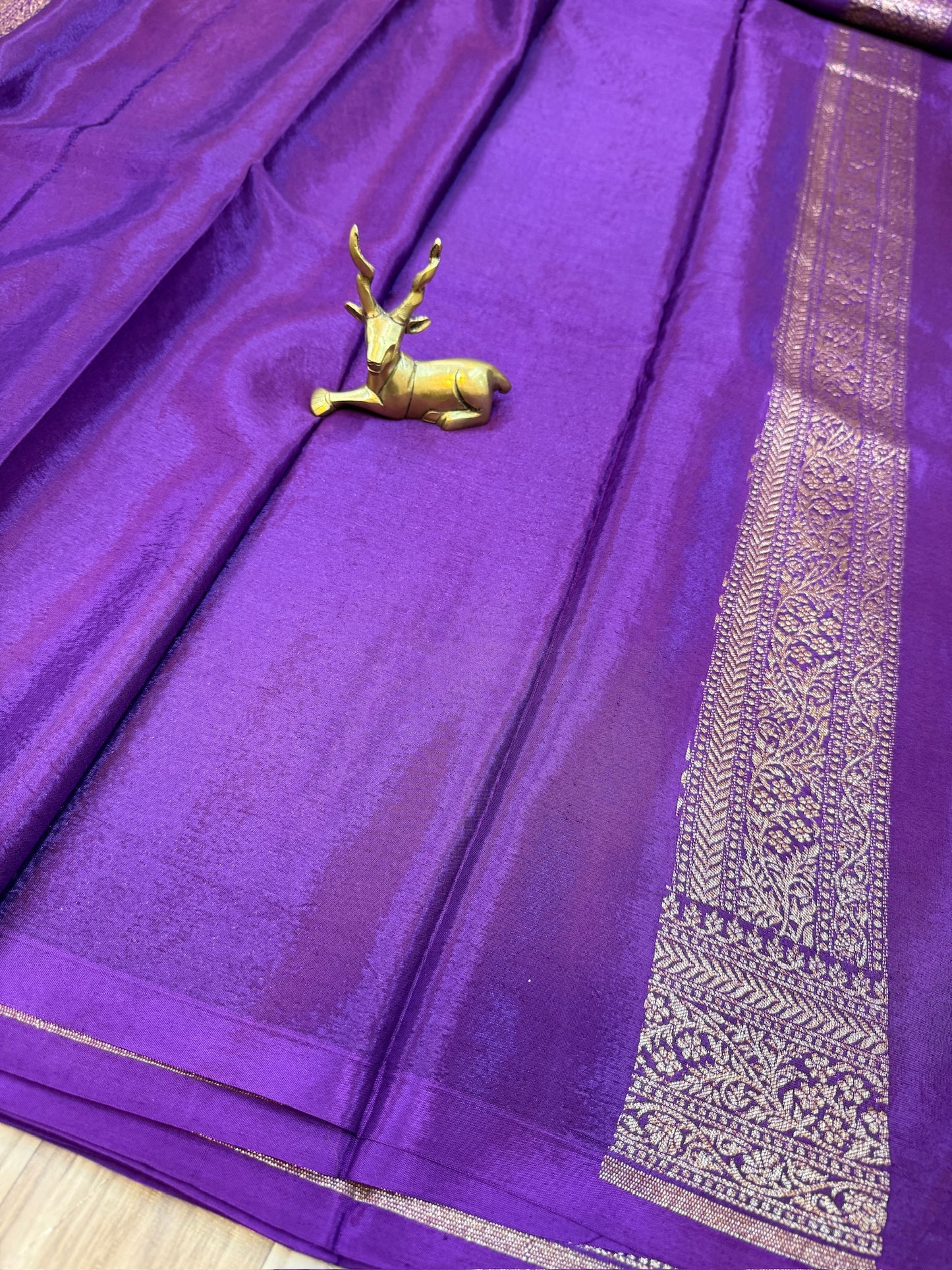 Banarasi Pure Crepe Saree | Brocade saree | Purple
