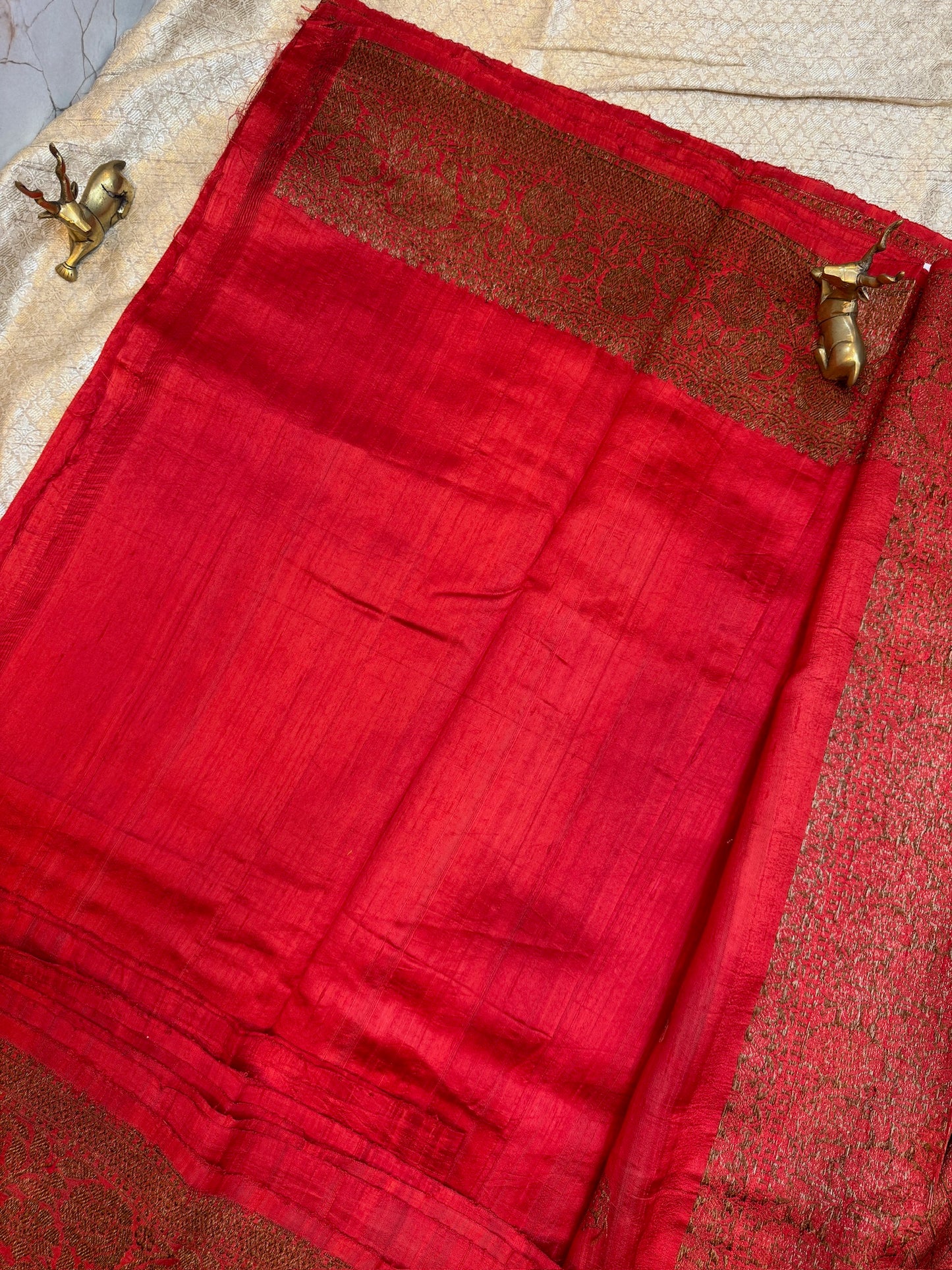 Banarasi Matka Silk Saree Red