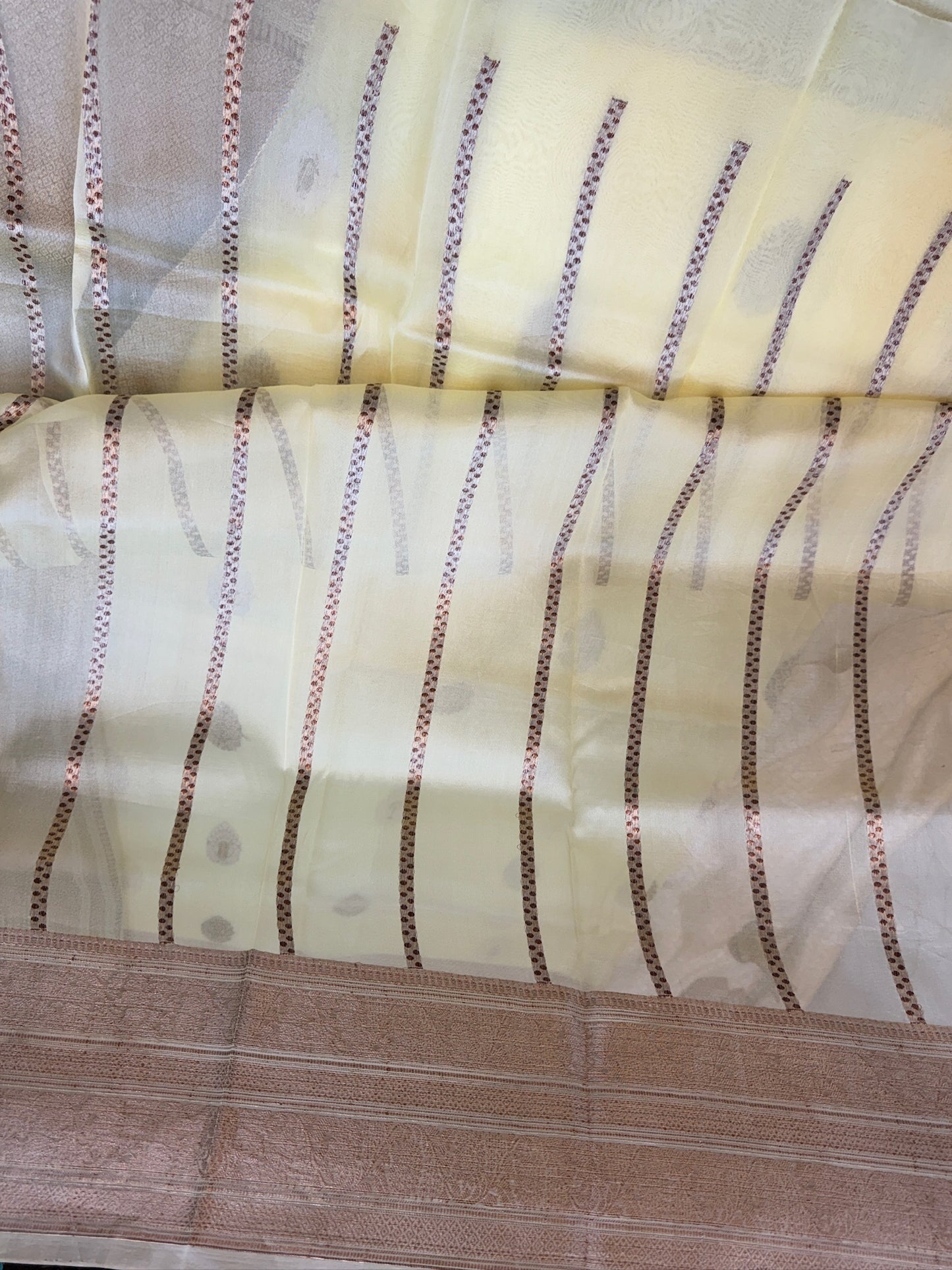 Pure Kora Silk Saree Banarasi with Butta | Cream