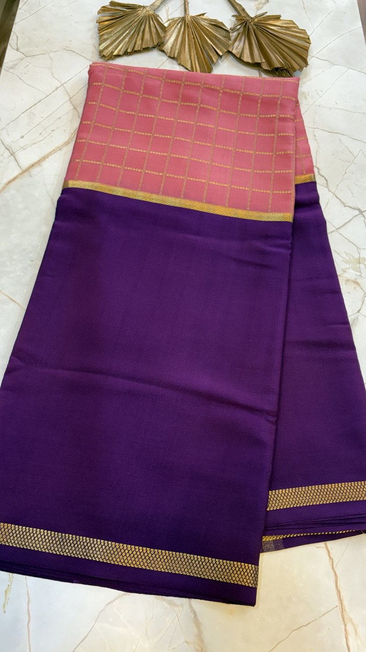 Pure CREPE Silk Saree- 3 Part