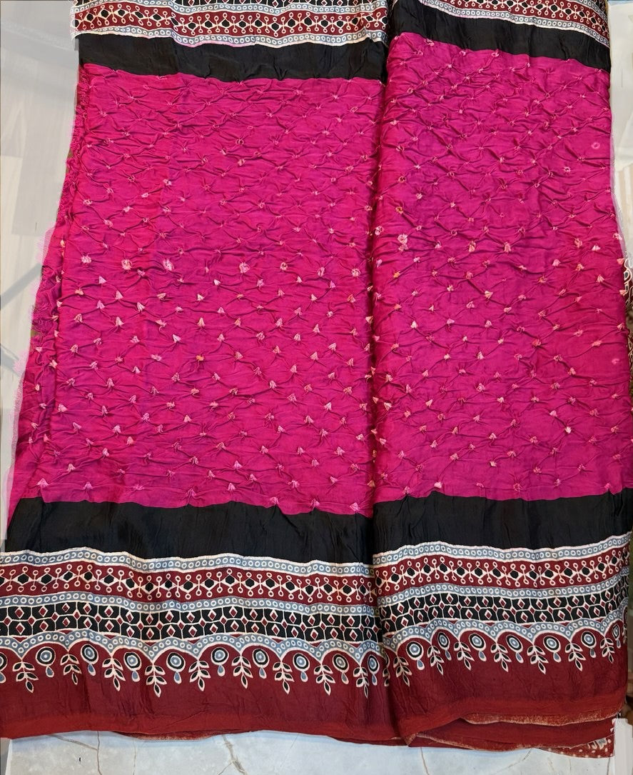 Modal Silk Saree- Bandini pattern