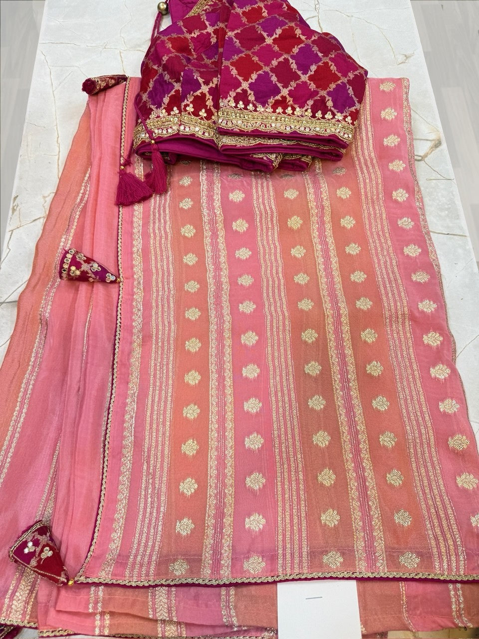 Tissue Silk saree WITH BLOUSE