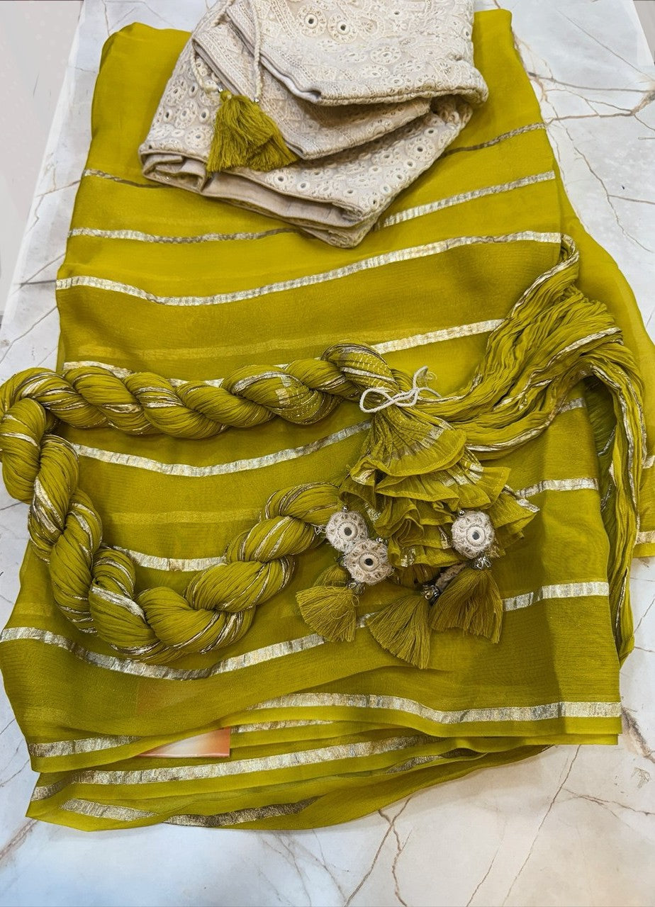 Organza Silk Saree - Fancy Saree