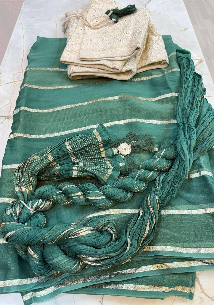 Organza Silk Saree- Fancy saree