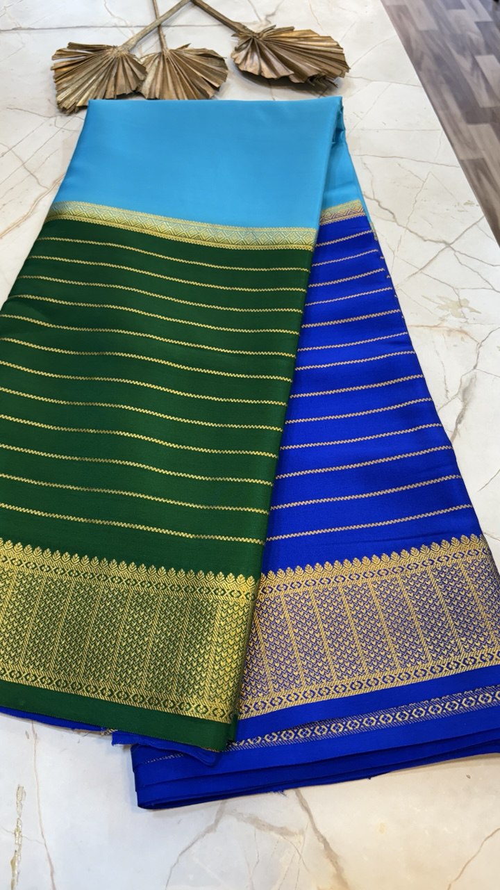 Mysore Silk Pure Crepe Silk Sarees