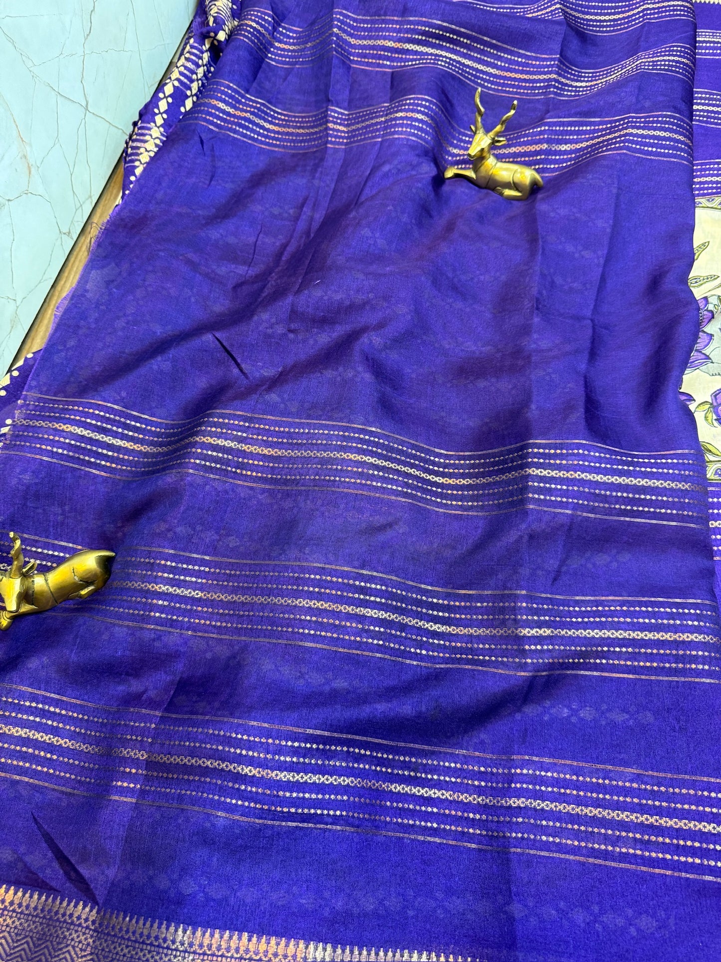 Semi Crepe Silk Saree with 3 part Digital print