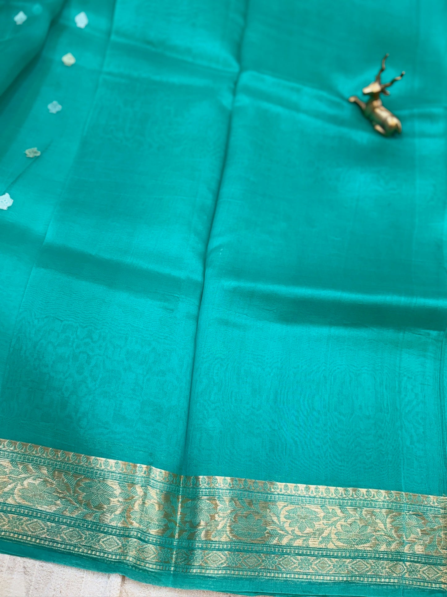 Pure Kora Silk Saree Banarasi with Butta | Green
